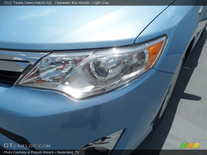 Clearwater Blue Metallic / Light Gray 2012 Toyota Camry Hybrid XLE