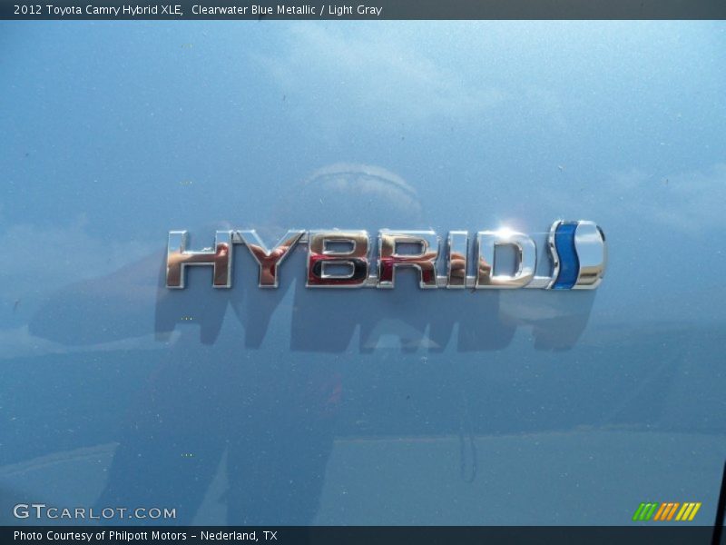 Clearwater Blue Metallic / Light Gray 2012 Toyota Camry Hybrid XLE