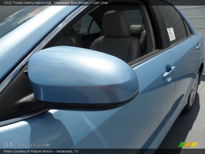 Clearwater Blue Metallic / Light Gray 2012 Toyota Camry Hybrid XLE