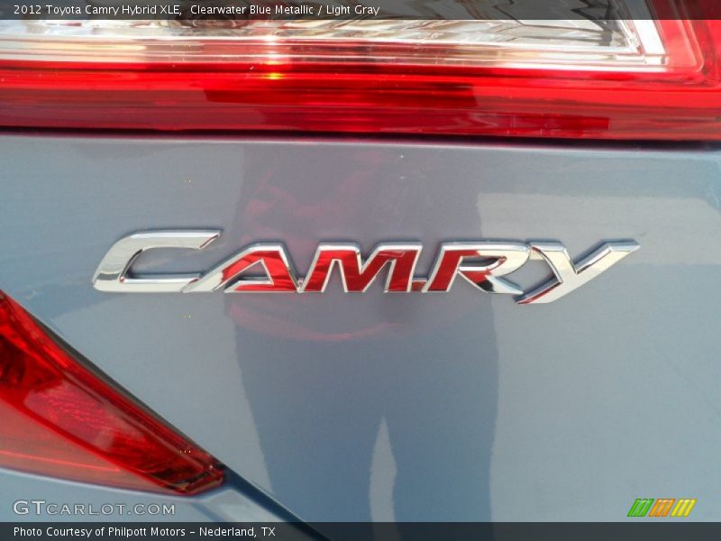 Clearwater Blue Metallic / Light Gray 2012 Toyota Camry Hybrid XLE