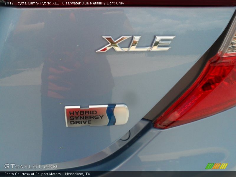 Clearwater Blue Metallic / Light Gray 2012 Toyota Camry Hybrid XLE