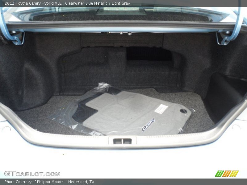 Clearwater Blue Metallic / Light Gray 2012 Toyota Camry Hybrid XLE