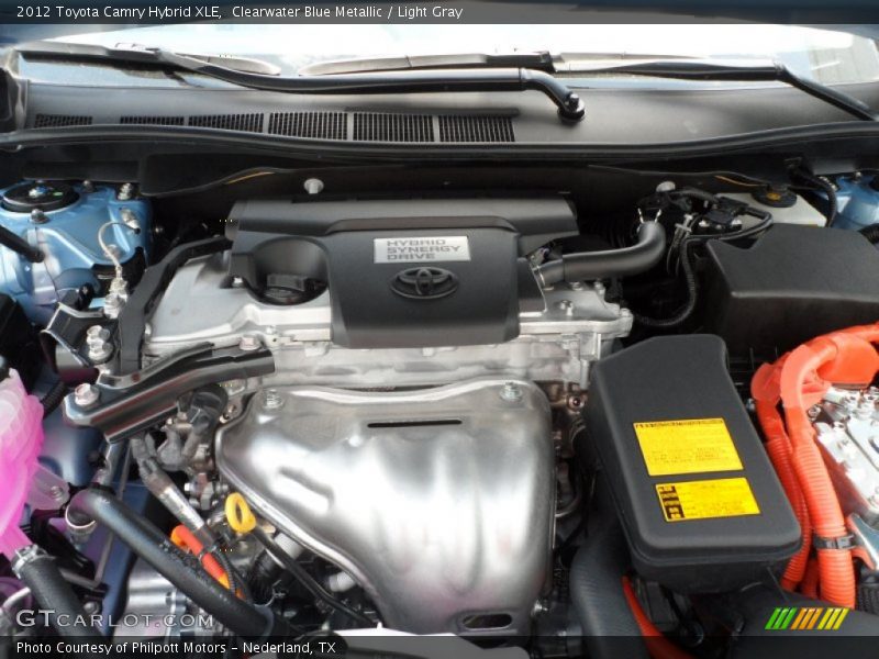 Clearwater Blue Metallic / Light Gray 2012 Toyota Camry Hybrid XLE