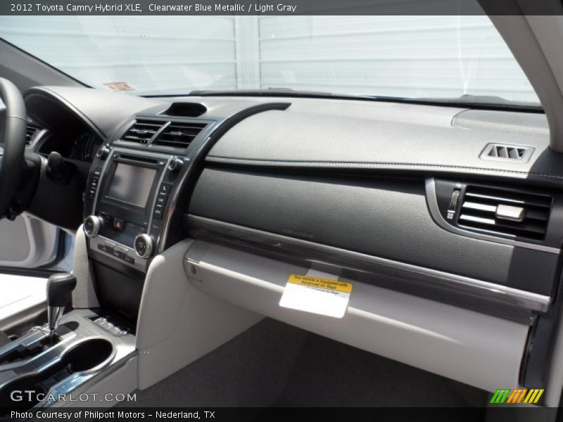 Clearwater Blue Metallic / Light Gray 2012 Toyota Camry Hybrid XLE