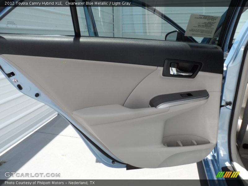 Clearwater Blue Metallic / Light Gray 2012 Toyota Camry Hybrid XLE