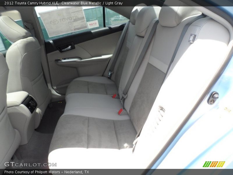 Clearwater Blue Metallic / Light Gray 2012 Toyota Camry Hybrid XLE