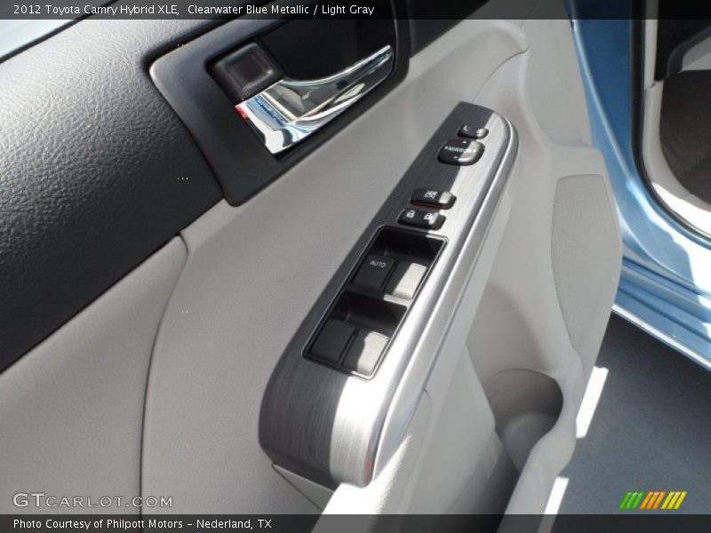 Clearwater Blue Metallic / Light Gray 2012 Toyota Camry Hybrid XLE