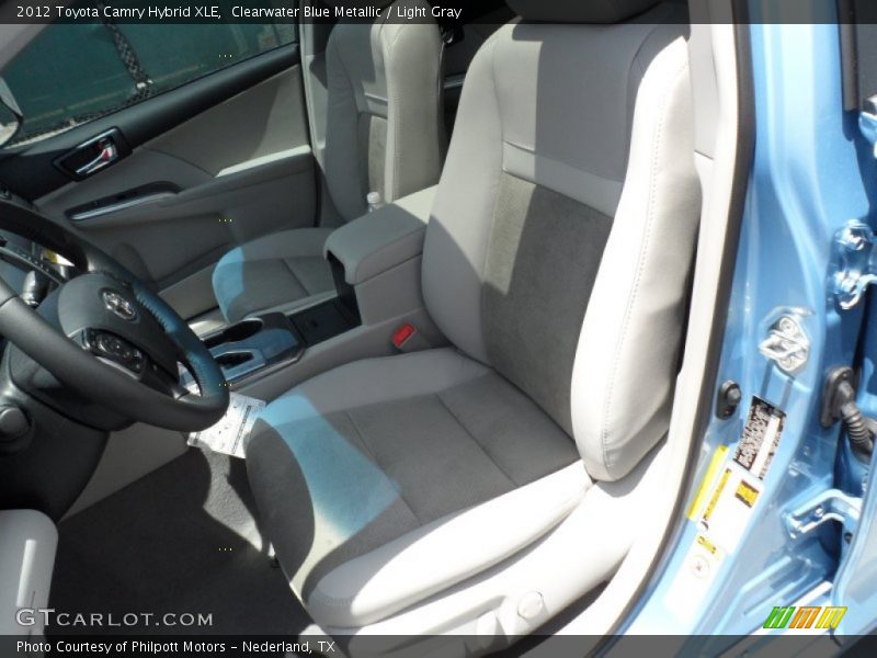 Clearwater Blue Metallic / Light Gray 2012 Toyota Camry Hybrid XLE