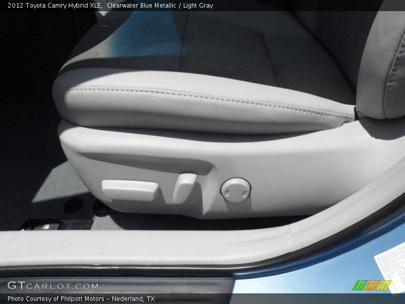 Clearwater Blue Metallic / Light Gray 2012 Toyota Camry Hybrid XLE
