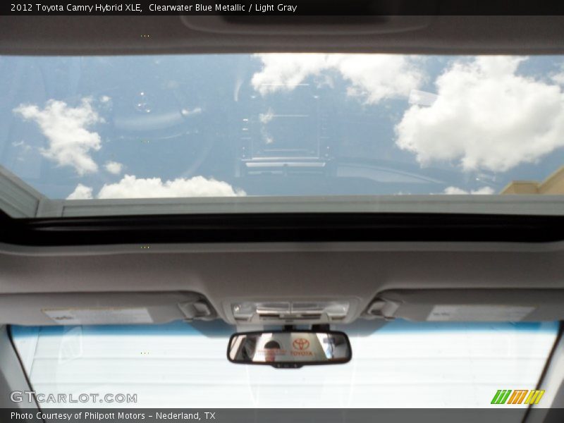 Clearwater Blue Metallic / Light Gray 2012 Toyota Camry Hybrid XLE