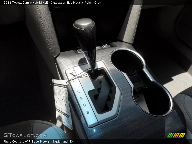 Clearwater Blue Metallic / Light Gray 2012 Toyota Camry Hybrid XLE