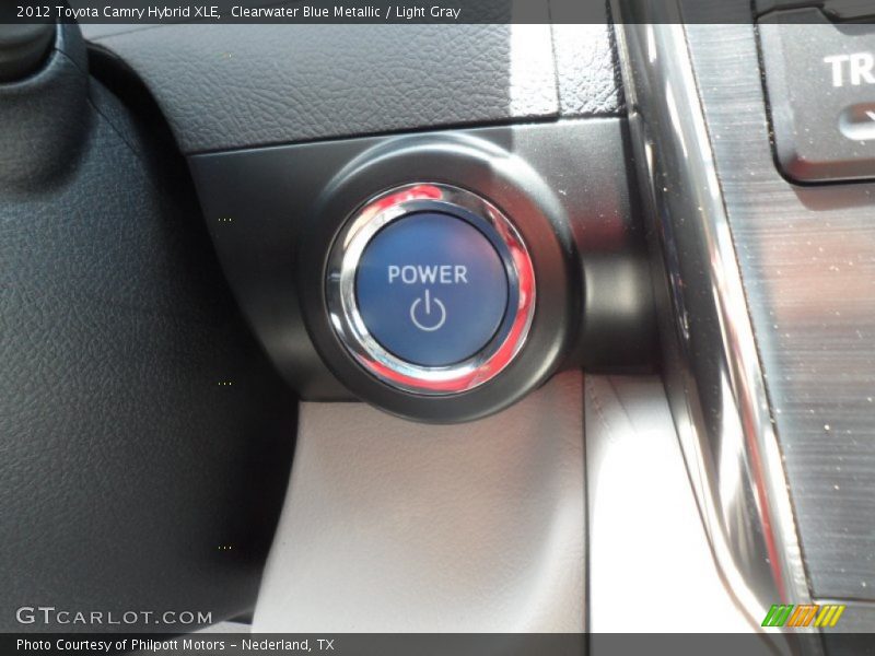 Clearwater Blue Metallic / Light Gray 2012 Toyota Camry Hybrid XLE
