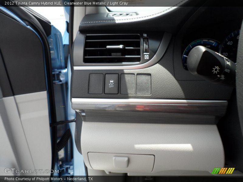 Clearwater Blue Metallic / Light Gray 2012 Toyota Camry Hybrid XLE