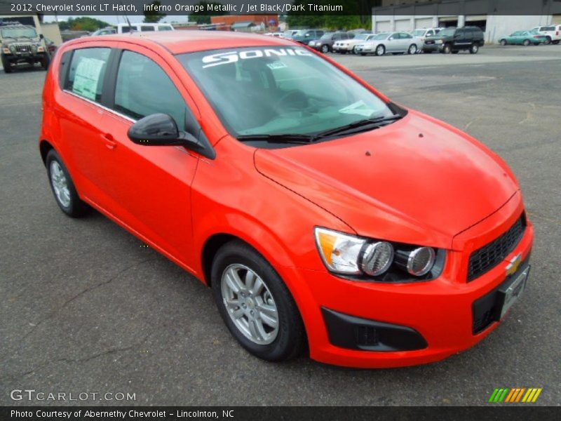 Inferno Orange Metallic / Jet Black/Dark Titanium 2012 Chevrolet Sonic LT Hatch