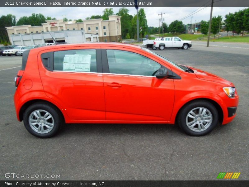 Inferno Orange Metallic / Jet Black/Dark Titanium 2012 Chevrolet Sonic LT Hatch