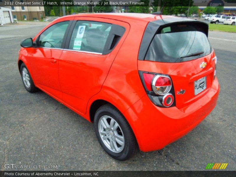 Inferno Orange Metallic / Jet Black/Dark Titanium 2012 Chevrolet Sonic LT Hatch