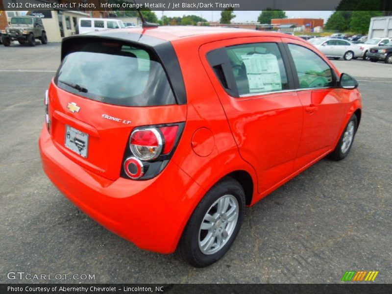 Inferno Orange Metallic / Jet Black/Dark Titanium 2012 Chevrolet Sonic LT Hatch