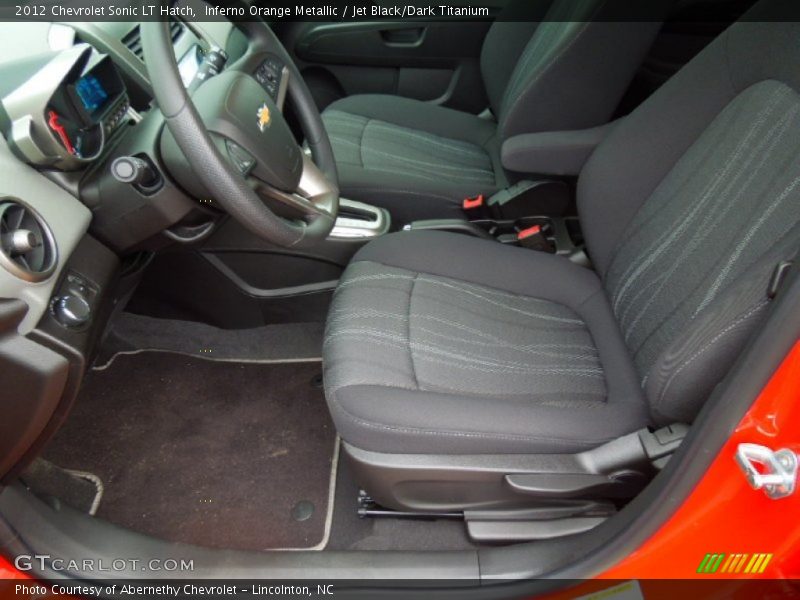 Inferno Orange Metallic / Jet Black/Dark Titanium 2012 Chevrolet Sonic LT Hatch