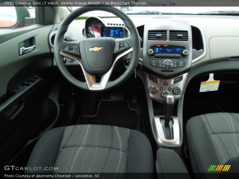 Inferno Orange Metallic / Jet Black/Dark Titanium 2012 Chevrolet Sonic LT Hatch