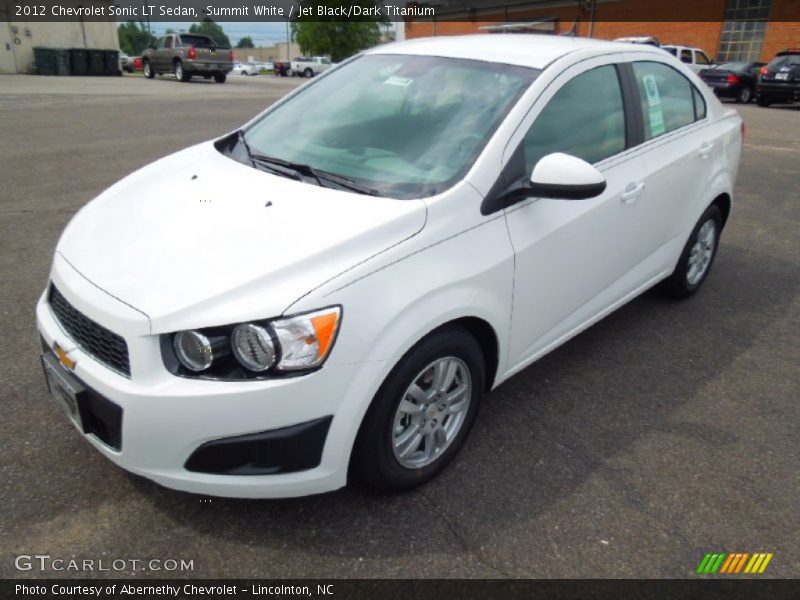 Summit White / Jet Black/Dark Titanium 2012 Chevrolet Sonic LT Sedan
