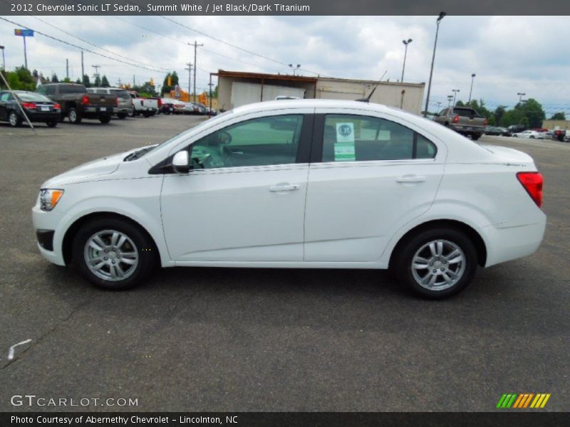 Summit White / Jet Black/Dark Titanium 2012 Chevrolet Sonic LT Sedan