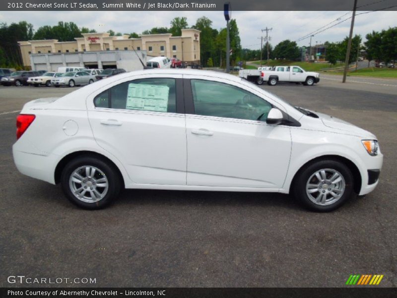 Summit White / Jet Black/Dark Titanium 2012 Chevrolet Sonic LT Sedan