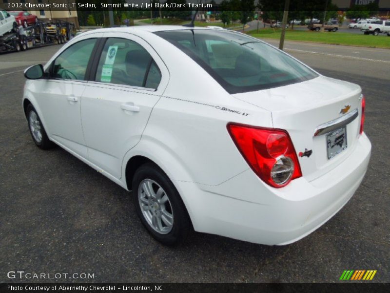 Summit White / Jet Black/Dark Titanium 2012 Chevrolet Sonic LT Sedan