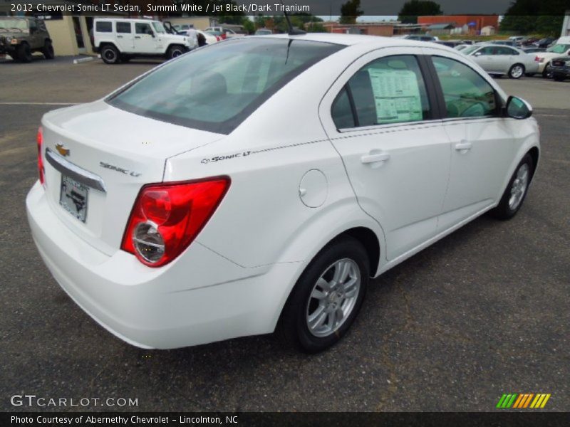 Summit White / Jet Black/Dark Titanium 2012 Chevrolet Sonic LT Sedan