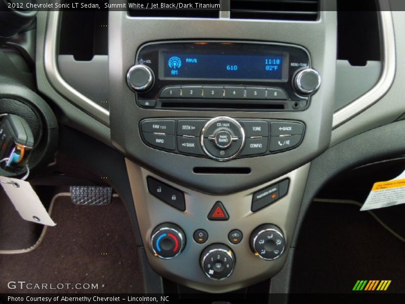 Summit White / Jet Black/Dark Titanium 2012 Chevrolet Sonic LT Sedan