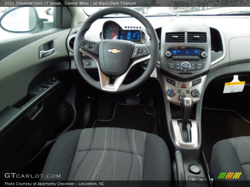 Summit White / Jet Black/Dark Titanium 2012 Chevrolet Sonic LT Sedan