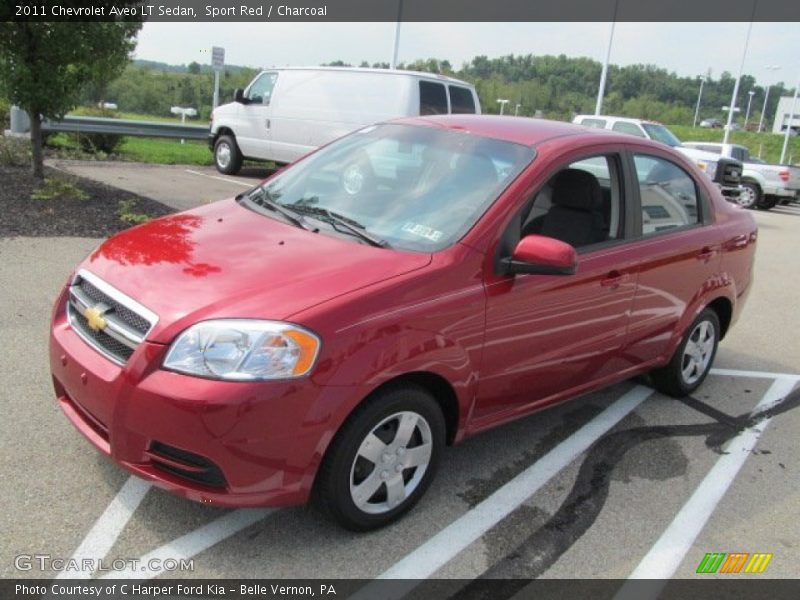 Sport Red / Charcoal 2011 Chevrolet Aveo LT Sedan