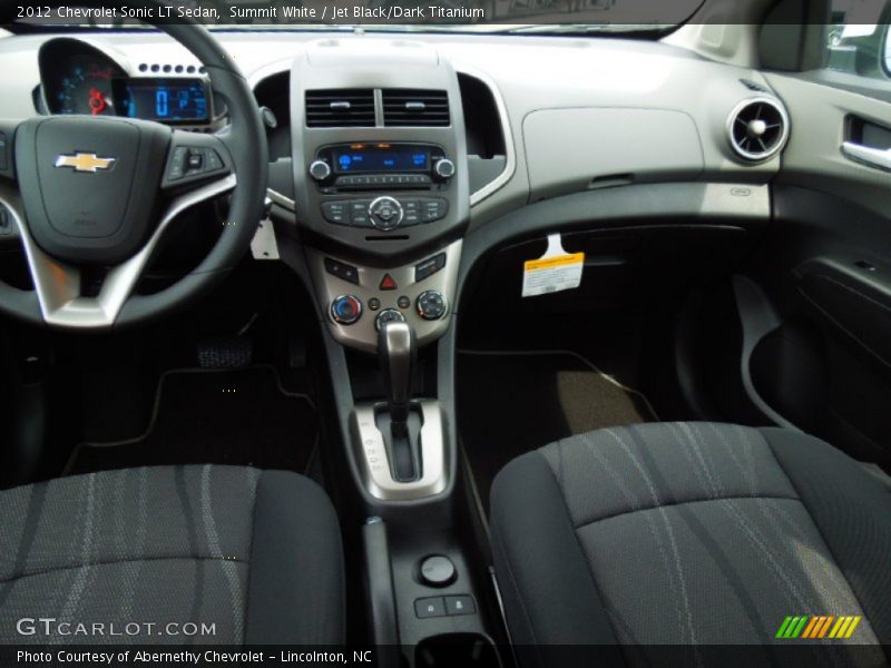 Summit White / Jet Black/Dark Titanium 2012 Chevrolet Sonic LT Sedan