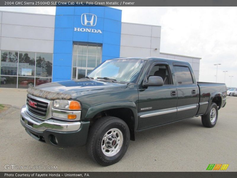 Polo Green Metallic / Pewter 2004 GMC Sierra 2500HD SLE Crew Cab 4x4