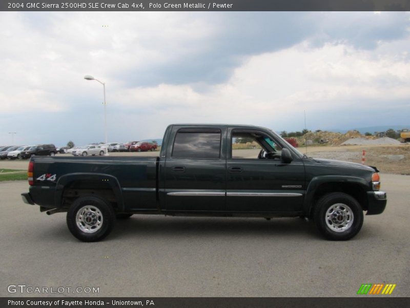 Polo Green Metallic / Pewter 2004 GMC Sierra 2500HD SLE Crew Cab 4x4
