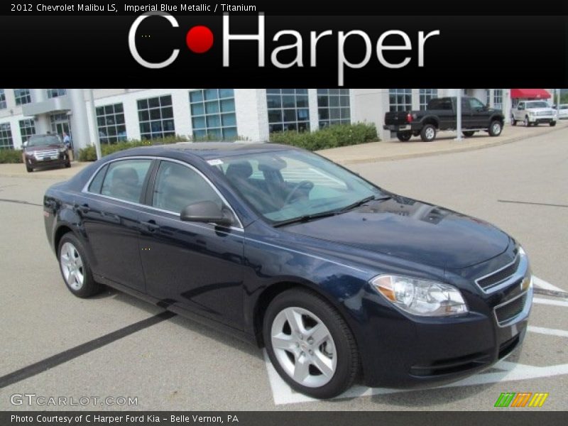 Imperial Blue Metallic / Titanium 2012 Chevrolet Malibu LS
