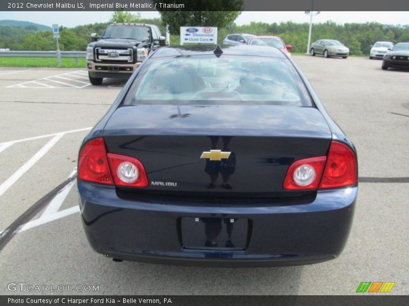 Imperial Blue Metallic / Titanium 2012 Chevrolet Malibu LS