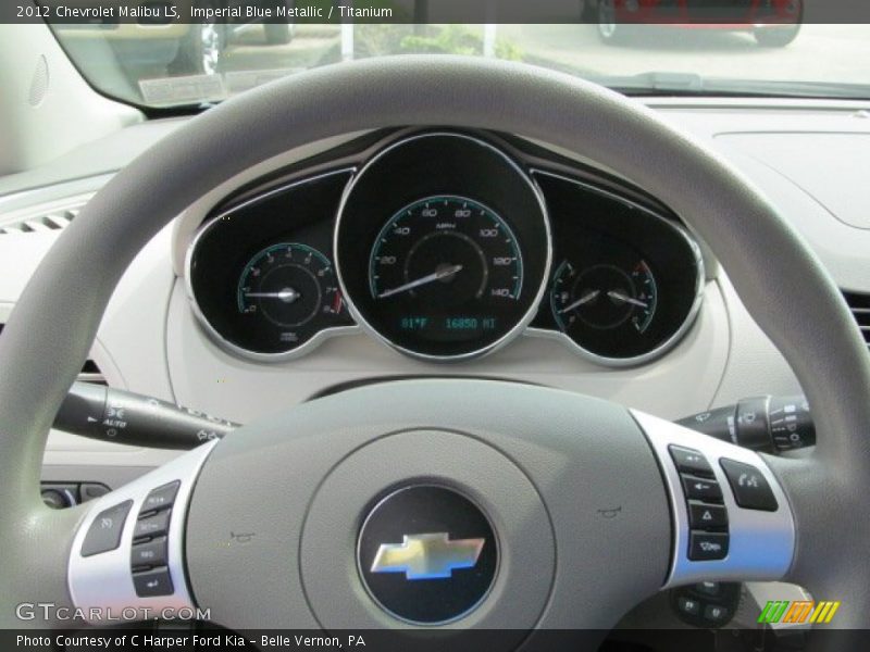 Imperial Blue Metallic / Titanium 2012 Chevrolet Malibu LS