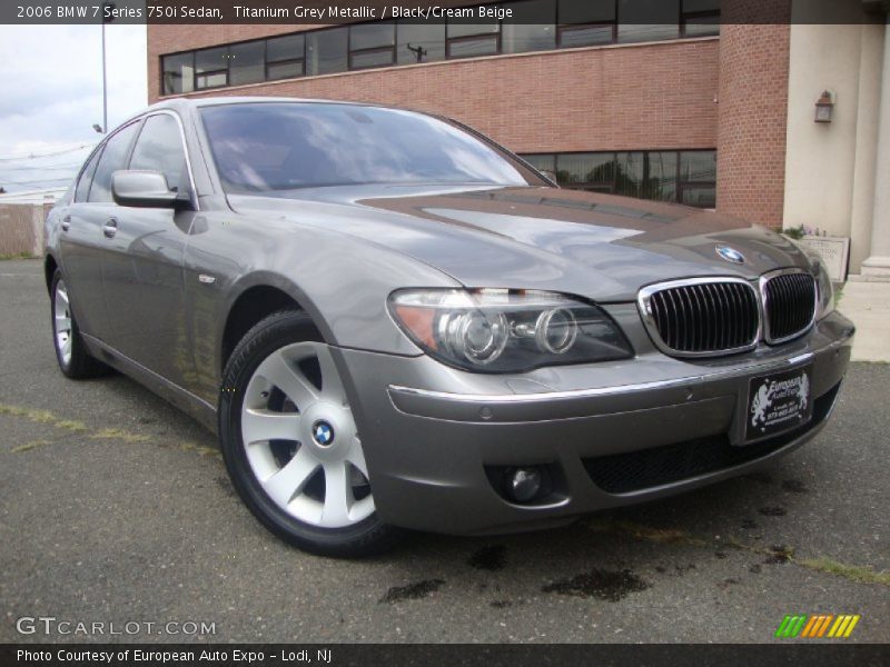 Titanium Grey Metallic / Black/Cream Beige 2006 BMW 7 Series 750i Sedan