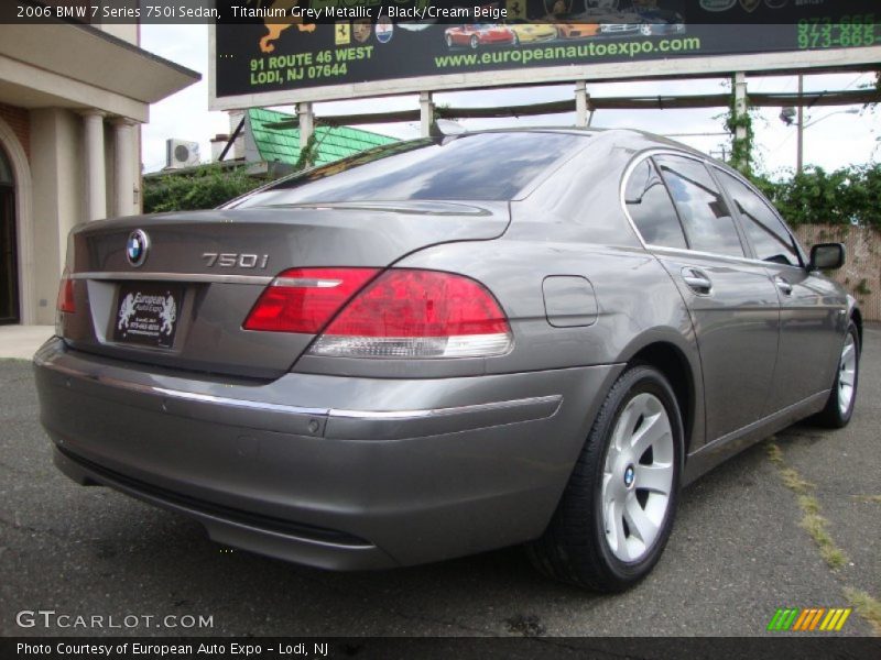 Titanium Grey Metallic / Black/Cream Beige 2006 BMW 7 Series 750i Sedan