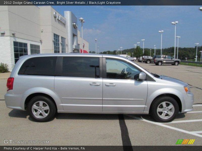 Bright Silver Metallic / Black/Light Graystone 2012 Dodge Grand Caravan Crew