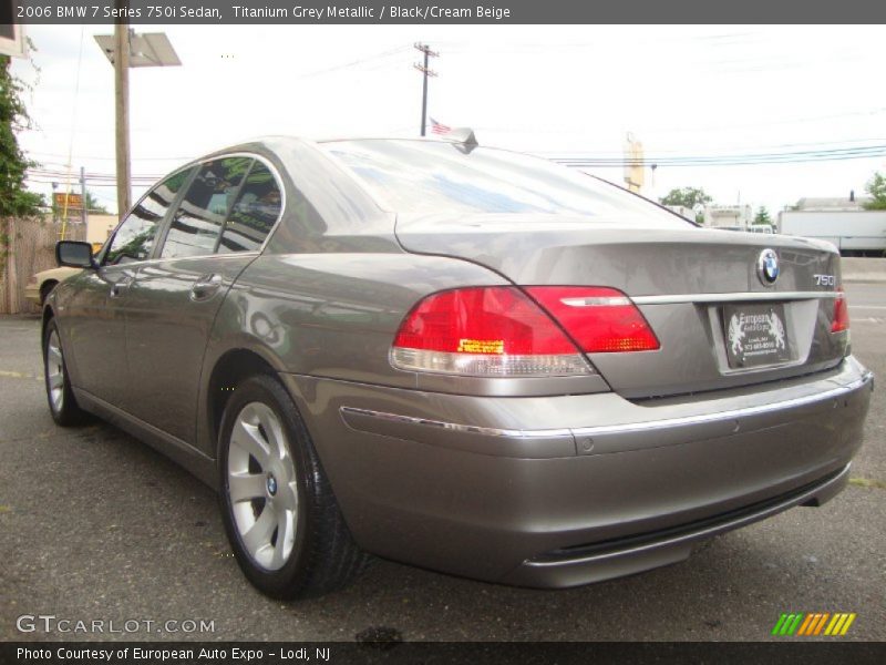 Titanium Grey Metallic / Black/Cream Beige 2006 BMW 7 Series 750i Sedan