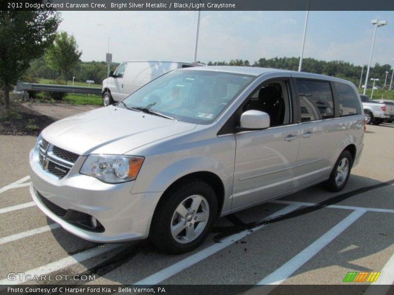 Bright Silver Metallic / Black/Light Graystone 2012 Dodge Grand Caravan Crew