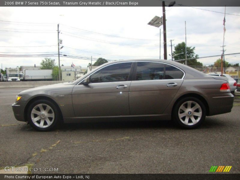 Titanium Grey Metallic / Black/Cream Beige 2006 BMW 7 Series 750i Sedan