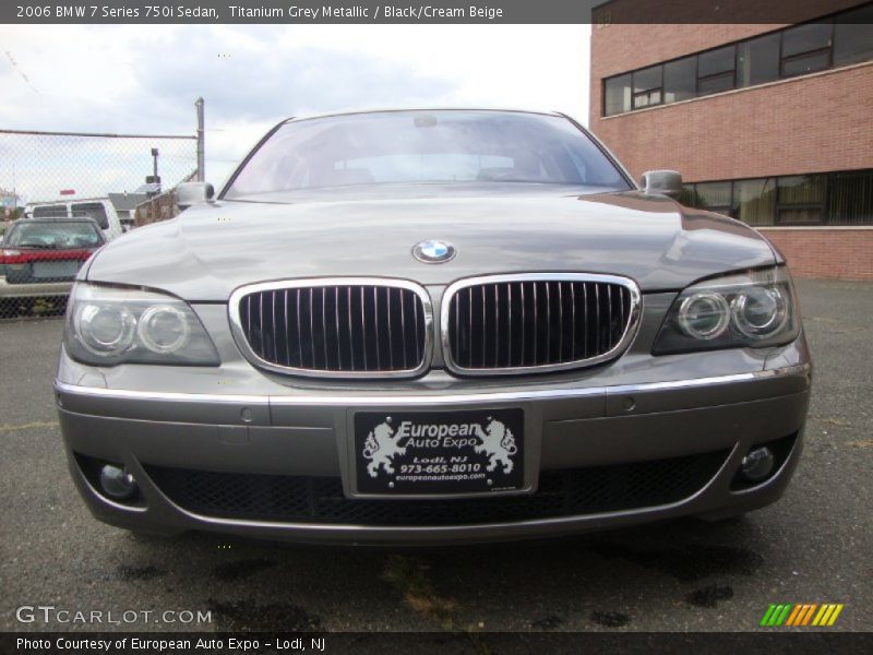 Titanium Grey Metallic / Black/Cream Beige 2006 BMW 7 Series 750i Sedan