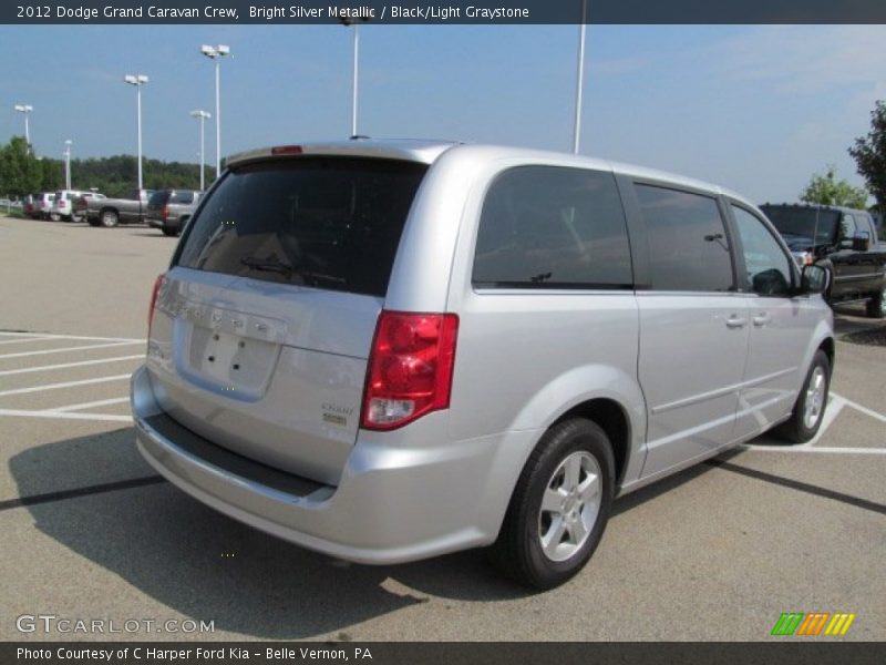 Bright Silver Metallic / Black/Light Graystone 2012 Dodge Grand Caravan Crew
