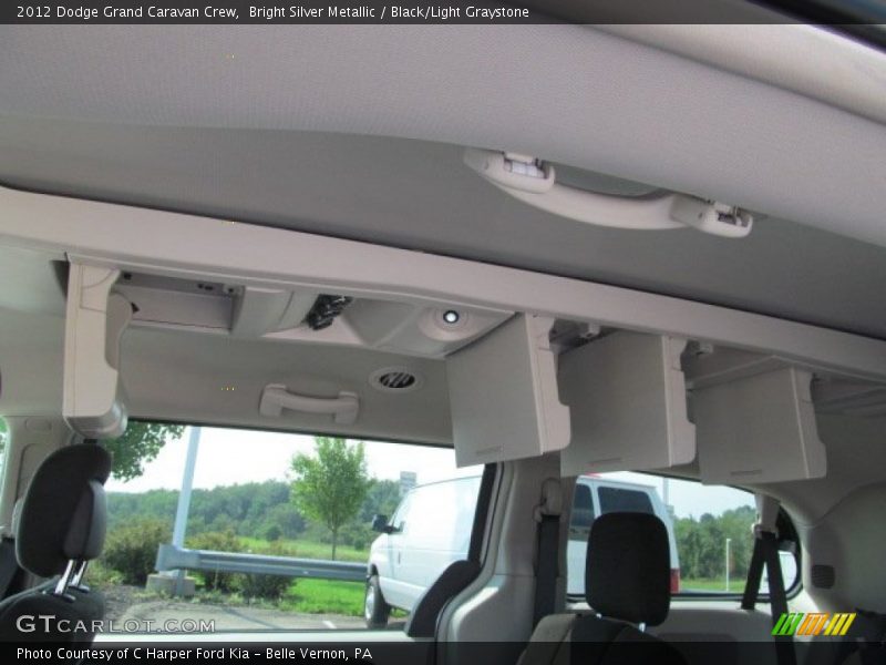 Bright Silver Metallic / Black/Light Graystone 2012 Dodge Grand Caravan Crew