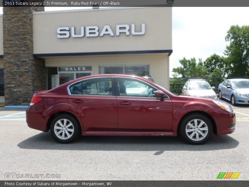 Ruby Red Pearl / Off-Black 2011 Subaru Legacy 2.5i Premium