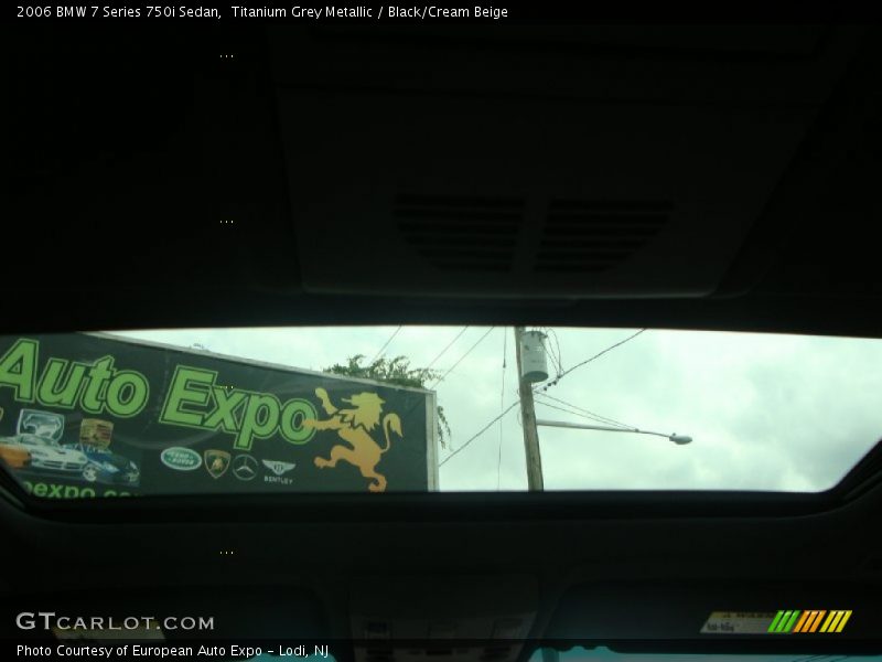 Titanium Grey Metallic / Black/Cream Beige 2006 BMW 7 Series 750i Sedan