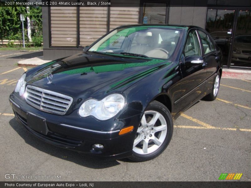 Black / Stone 2007 Mercedes-Benz C 280 4Matic Luxury