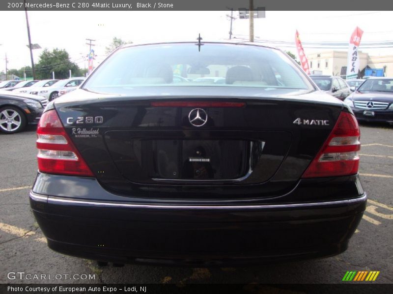 Black / Stone 2007 Mercedes-Benz C 280 4Matic Luxury